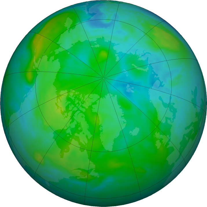 Arctic ozone map for 14 August 2023
